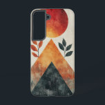 Coque Samsung Galaxy Case téléphonique Unity Peaks<br><div class="desc">Deux pics symétriques accentués de motifs de soleil et de nature créent une oeuvre d'art équilibrée et symbolique pleine de contraste et d'harmonie.</div>