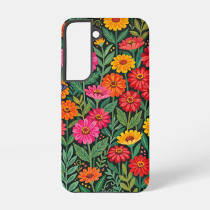 Coque Samsung Galaxy Casques Samsung Jardins Papillons Zinnias Abstrait