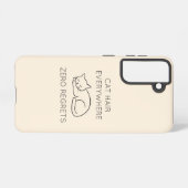 Coque Samsung Galaxy Cat hair everywhere zero regrets (Verso Horizontal)