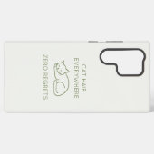 Coque Samsung Galaxy Cat hair everywhere zero regrets (Verso Horizontal)