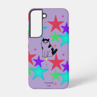 Coque Samsung Galaxy Celestial Cat Samsung Galaxy Phone Case – Purple