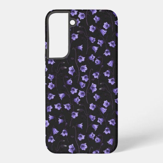 Coque Samsung Galaxy Cellules bleues de minuit, cloches, Bellflowers (Verso)