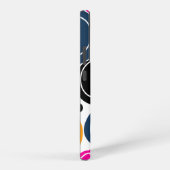 Coque Samsung Galaxy Cercles Abstraits modernes Monogramme rose Turquoi (Côté droit)