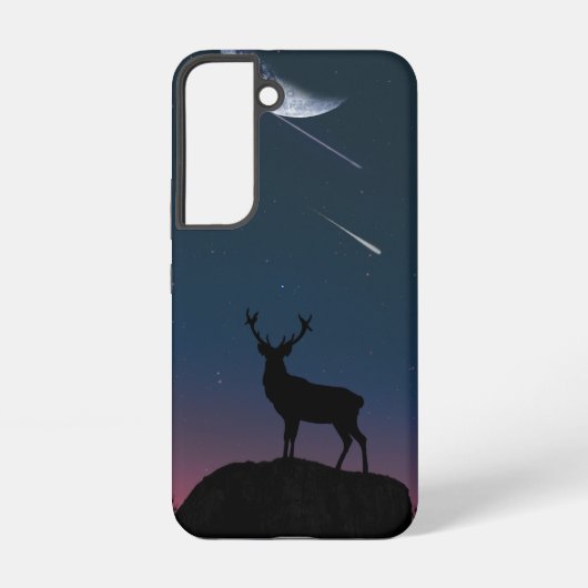 Coque Samsung Galaxy cerf au clair de lune (Verso)