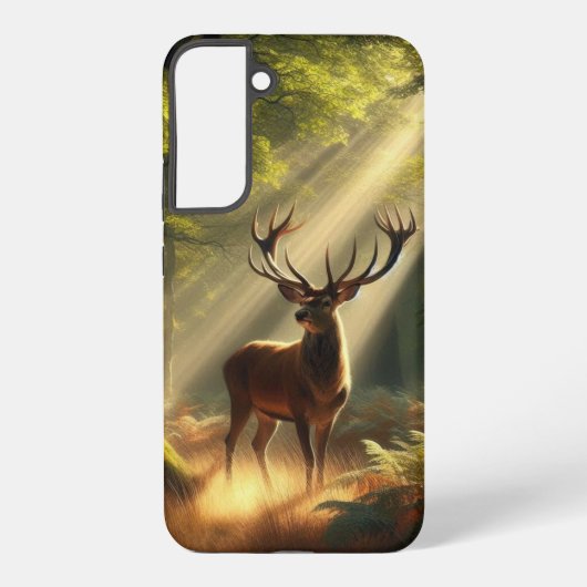 Coque Samsung Galaxy Cerf dans la forêt matinale (Verso)