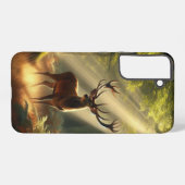 Coque Samsung Galaxy Cerf dans la forêt matinale (Verso Horizontal)