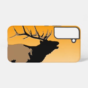 Coque Samsung Galaxy Cerf élaphe bugle au coucher du soleil, Œuvre d'a