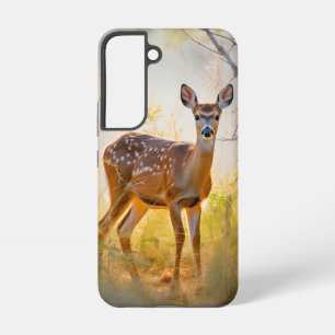 Coque Samsung Galaxy Cerfs Élégants dans la Forêt Design Naturel