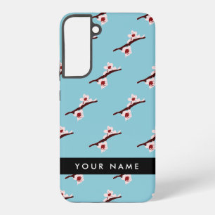 Coque Samsung Galaxy Cerisier à fleurs, rose Sakura, Votre Nom