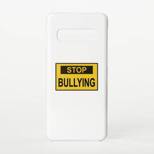 Coque Samsung Galaxy Cesser le signe d'intimidation jaune (Dos)