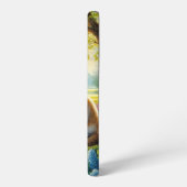 Coque Samsung Galaxy Chalet de printemps/jardin & chat (Côté gauche)