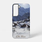 Coque Samsung Galaxy Chalets d'hiver dans les Alpes suisses (Verso)