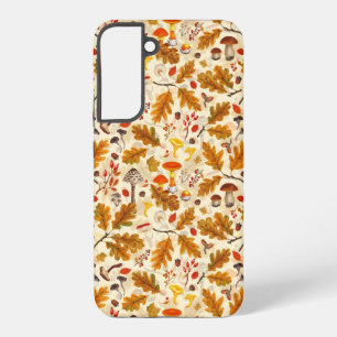 Coque Samsung Galaxy Champignons forestiers et flore d'automne à la crè
