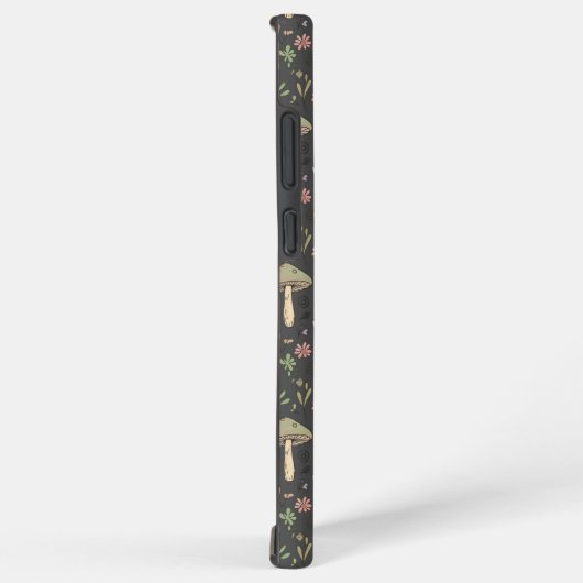 Coque Samsung Galaxy Charcoal Gray Earthy Fungi Seamless Pattern (Côté droit)