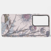 Coque Samsung Galaxy Chardon bleu (Verso Horizontal)
