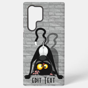 Coque Samsung Galaxy Chat à l'envers Personnage de Dessin Animé Drôle