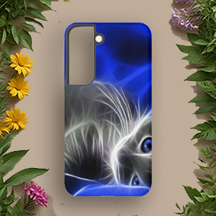 Coque Samsung Galaxy Chat bleu électrique Étui de téléphone abstrait