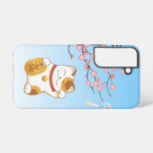 Coque Samsung Galaxy Chat chanceux japonais, Calico Maneki Neko (Verso Horizontal)