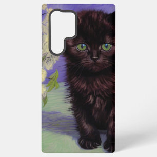 Coque Samsung Galaxy Chat de style Van Gogh avec des fleurs blanches