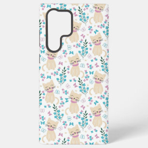 Coque Samsung Galaxy Chat délicat et doodle botanique
