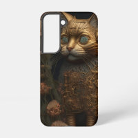 Chat doré gothique steampunk
