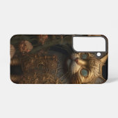 Coque Samsung Galaxy Chat doré gothique steampunk (Verso Horizontal)