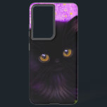 Coque Samsung Galaxy Chat Gustav Klimt<br><div class="desc">Samsung Coque Galaxy avec un chat Gustav Klimt ! Ce chaton moelleux se trouve dans un champ vert de fleurs violettes. Un cadeau parfait pour les amateurs d'art amoureux des chats et autrichiens !</div>