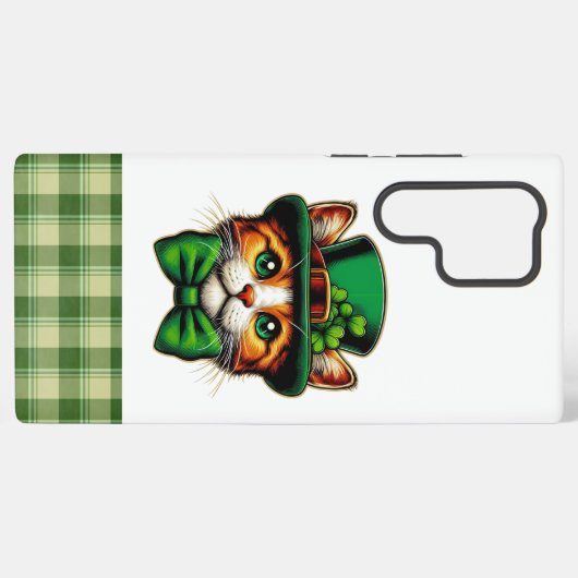 Coque Samsung Galaxy Chat mignon/chaton Saint Patrick's Day (Verso Horizontal)