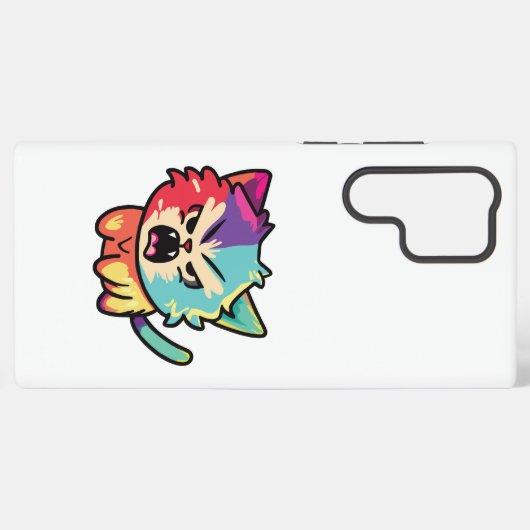 Coque Samsung Galaxy Chat mignon en colère qui baisait. (Verso Horizontal)