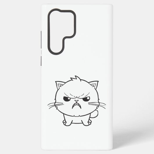 Coque Samsung Galaxy Chat mignon en colère qui baisait. (Verso)