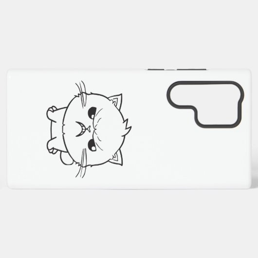 Coque Samsung Galaxy Chat mignon en colère qui baisait. (Verso Horizontal)