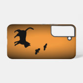Coque Samsung Galaxy Chat noir avec chauve-souris (Verso Horizontal)