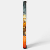 Coque Samsung Galaxy Chat noir d'Halloween et Citrouille (Côté gauche)