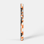 Coque Samsung Galaxy Chat noir rétro Motif chèque orange (Côté droit)