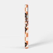 Coque Samsung Galaxy Chat noir rétro Motif chèque orange (Côté droit)