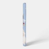 Coque Samsung Galaxy Chat Persan Fleur Bleue (Côté gauche)