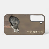 Coque Samsung Galaxy Chat Tabby Gris Fumé (Verso Horizontal)