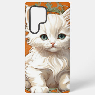 Coque Samsung Galaxy Chaton blanc Art nouveau d'Alphonse Mucha