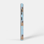 Coque Samsung Galaxy Chats en boîte et gouttes de lait sur bleu (Côté droit)