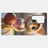 Coque Samsung Galaxy Chatte de netball féminine, (Verso Horizontal)