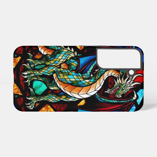 Coque Samsung Galaxy Chef-d'oeuvre mythique du dragon en verre de Majes (Verso Horizontal)
