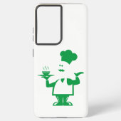 Coque Samsung Galaxy Chef tenant un bol de soupe (Verso)