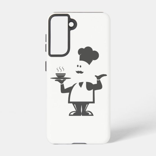 Coque Samsung Galaxy Chef tenant un bol de soupe (Verso)