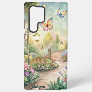 Coque Samsung Galaxy Chemin du jardin des papillons de rêve - Jardin en