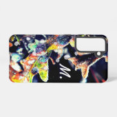 Coque Samsung Galaxy Chêne Feuilles de givrage de fée et Monogramme (Verso Horizontal)