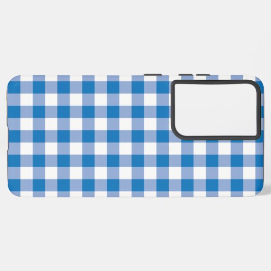 Coque Samsung Galaxy Chèques bleues (Côté gauche)