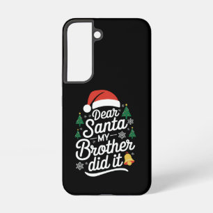 Coque Samsung Galaxy Cher Père Noël Mon Frère L'a Fait Drôle De Noël 