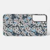 Coque Samsung Galaxy Cherry blossom in white and blue (Verso Horizontal)