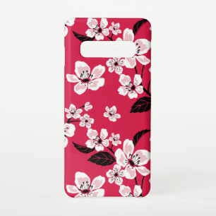 COQUE SAMSUNG GALAXY S10  CHERRY BLOSSOM - SAKURA (ROUGE)