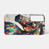 Coque Samsung Galaxy Cheval de mosaïque en verre à plusieurs couleurs 1 (Verso Horizontal)